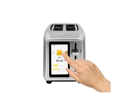 Kalorik VIVID TOUCH 2-Slice Toaster with Touchscreen and Customizable Cooking Presets, 1000-Watts, Stainless Steel