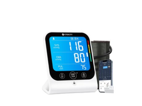 Etekcity Bluetooth Blood Pressure Monitor, Smart Upper Arm BP Machine with App, Wide Cuff (8.6"–16.5")