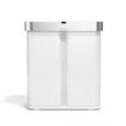 simplehuman 58L Recycler Liner Rim Voice + Motion Sensor Kitchen Trash Can Stainless Steel: Touchless, Fingerprint-Resistant, Indoor Use